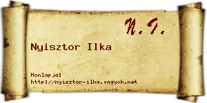 Nyisztor Ilka névjegykártya